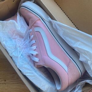 Vans Pink Suede Skate Shoes Size Youth 5.5 EUC